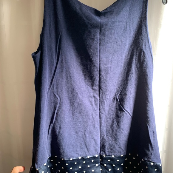 Baby style women’s maternity top. Navy blue with bottom sash medium M - Picture 4 of 5